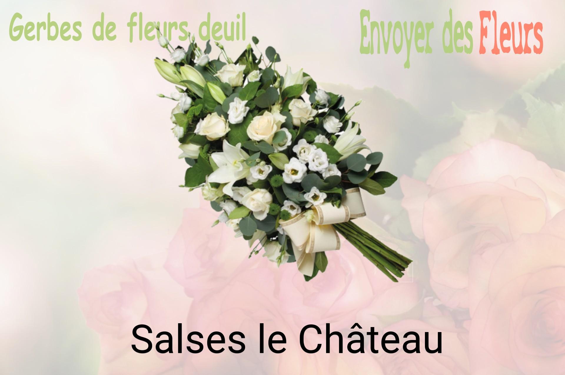 Gerbe de fleurs de deuil livrée à Salses-le-Château
